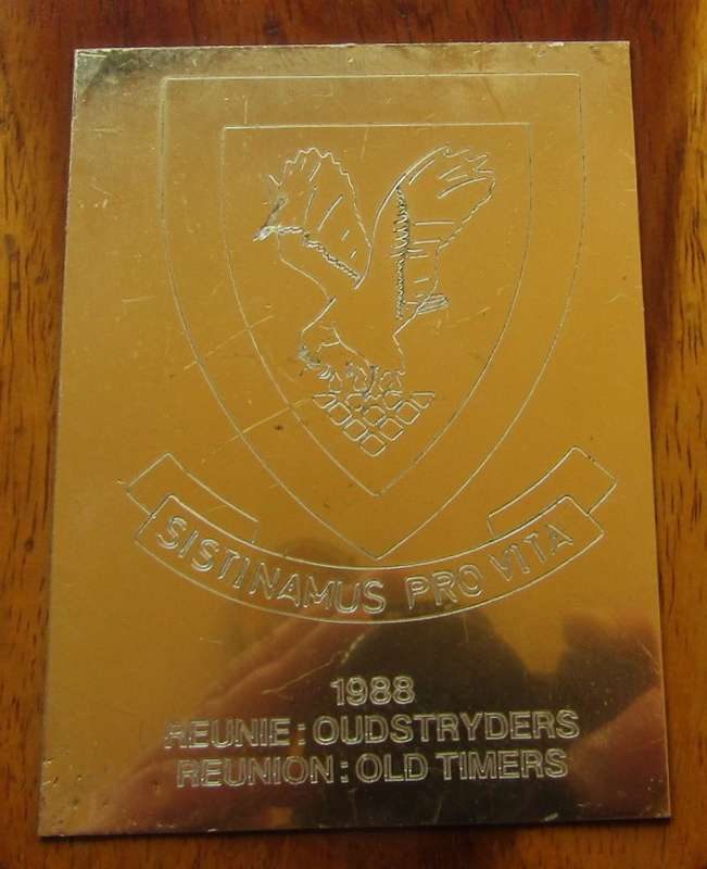 1988 SAAF Station Voortrekkerhoogte Wall Plaque