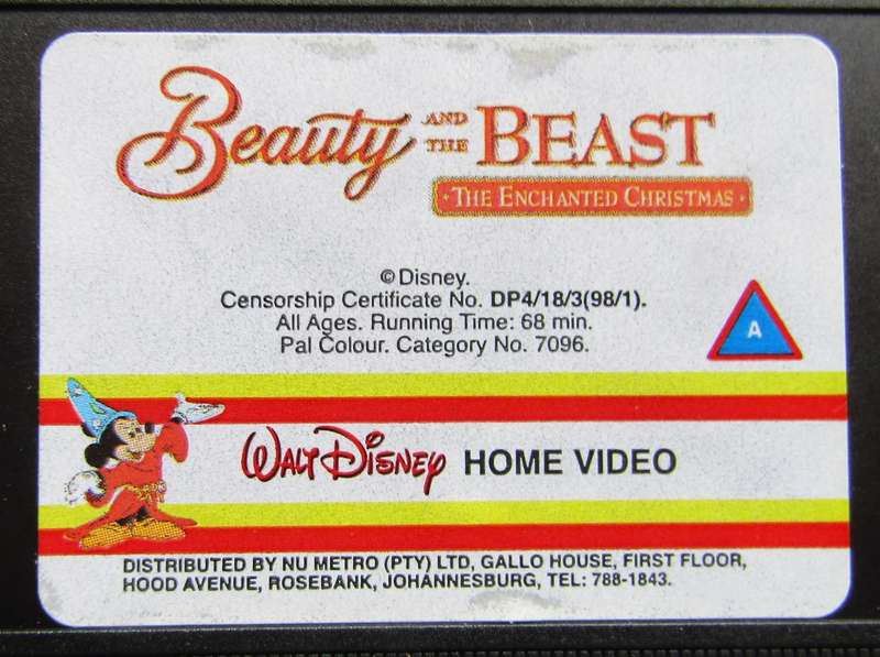 Beauty and the Beast - Enchanted Christmas - Disney VHS Tape (1998)