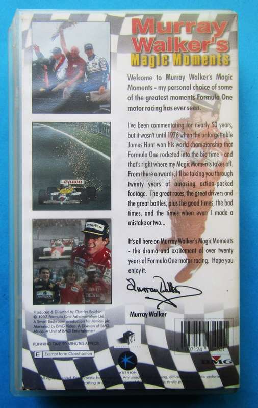 Murray Walker's Magic Moments - Formula One VHS Video Tape (1997)