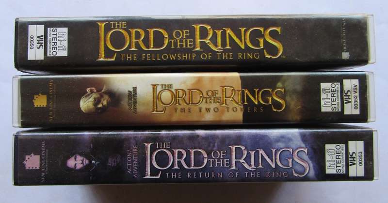 Lord of the Rings Trilogy VHS Tapes