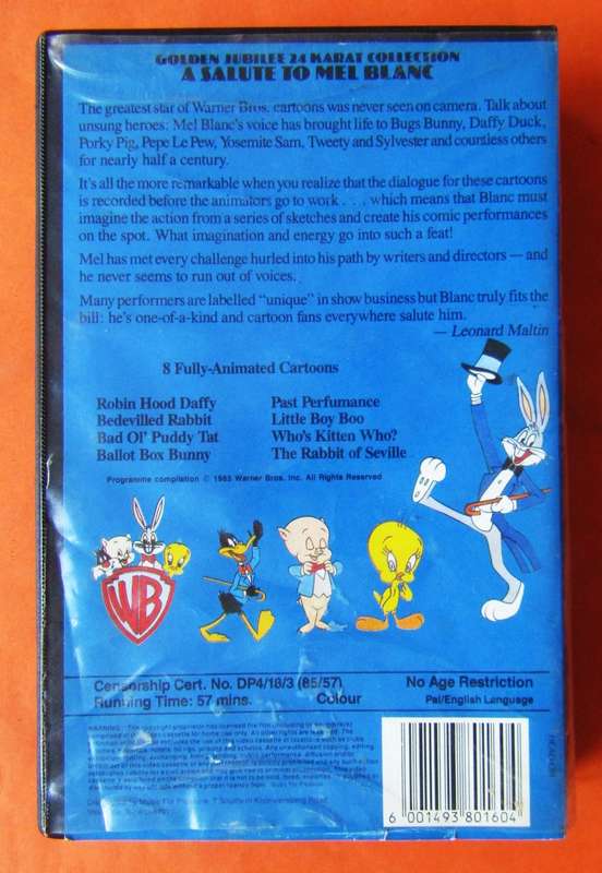 Warner Bros. Cartoons Golden Jubilee - VHS Video Tape (1985)