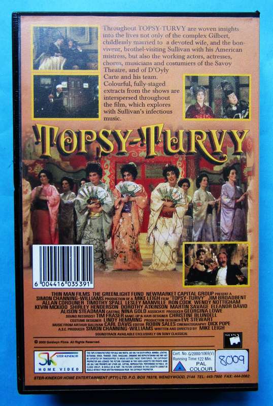 Topsy-Turvy - Movie VHS Tape (2000)