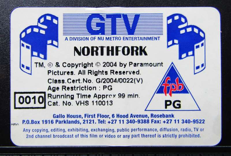Northfork - Nick Nolte - Movie VHS Tape (2004)
