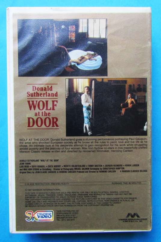Wolf at the Door - Donald Sutherland - Movie VHS Tape (1987)