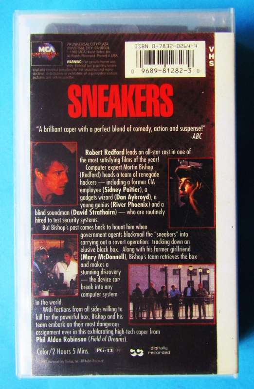 Sneakers - Robert Redford - Movie VHS Tape (1992)