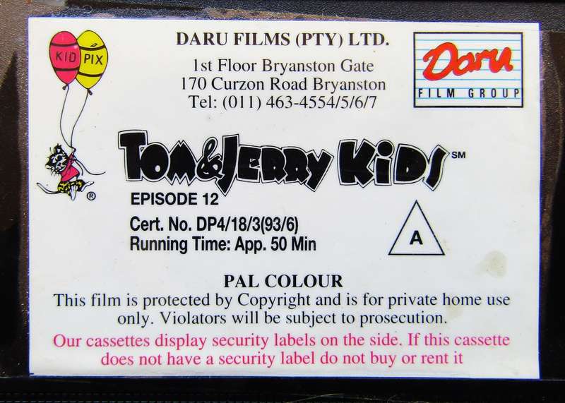 Tom & Jerry Kids - VHS Video Tape (1993)