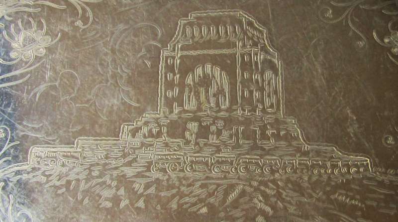 Old Voortrekker Monument Metal Tray - Made in England