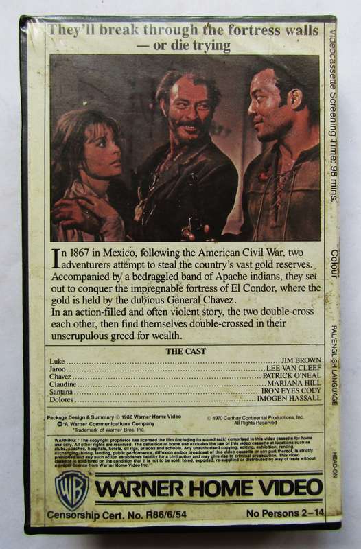 El Condor - Jim Brown - Movie VHS Tape (1986)