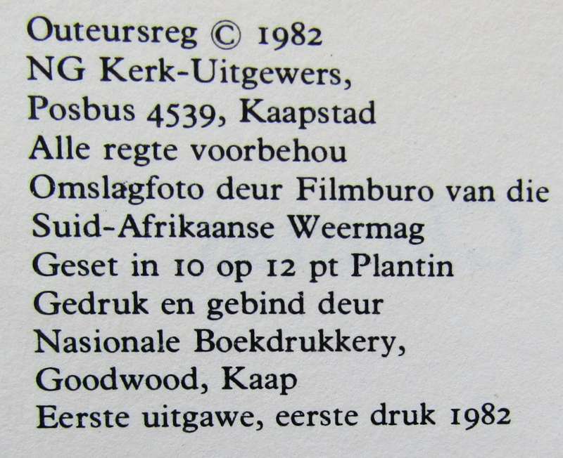 1982 SADF Grens Toe met Christus Pocket Booklet