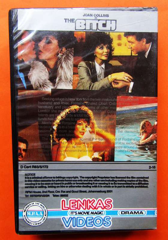 The Bitch - Joan Collins - Movie VHS Tape (1983)