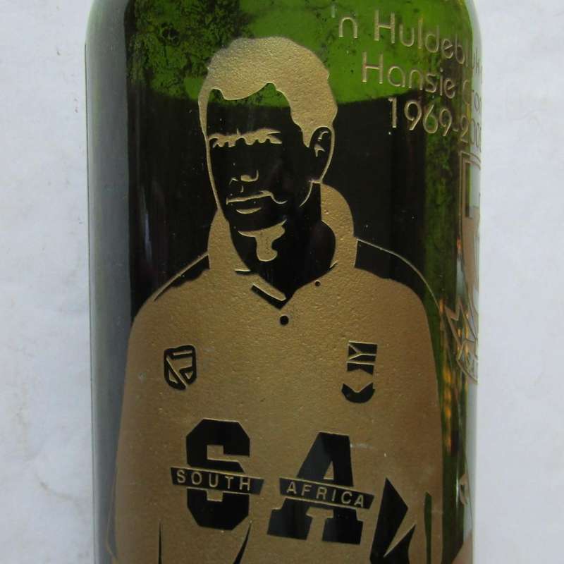 2002 Hansie Cronje SA Cricket Wine Bottle
