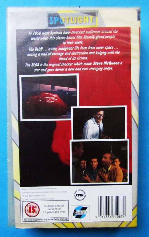 The Blob - Steve McQueen - Horror Movie VHS Tape (1992)