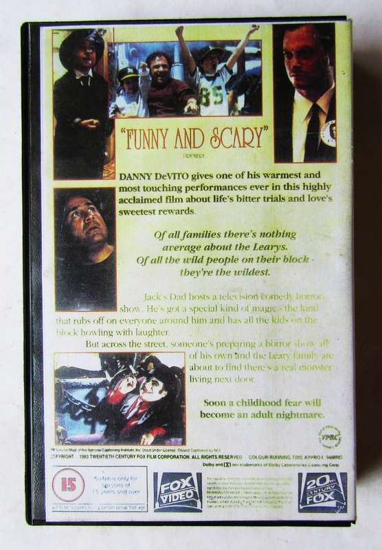 Jack the Bear - Danny DeVito - Movie VHS Tape (1993)