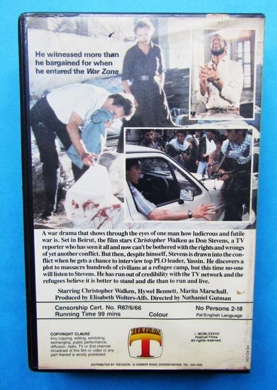 War Zone - Christopher Walken - Movie VHS Tape (1987)