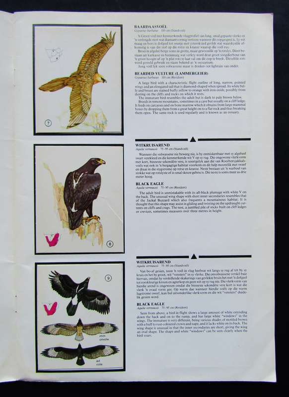Old Birds of Prey Sticker Card Album