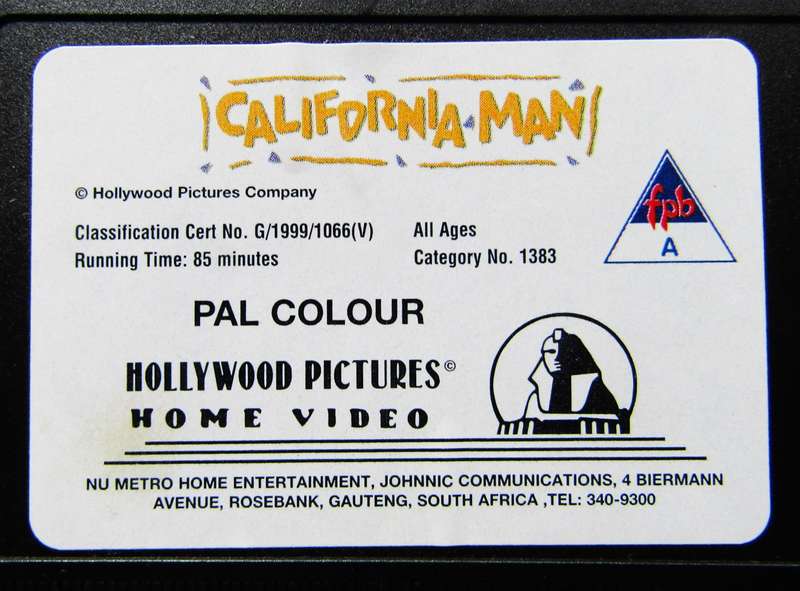 California Man - Movie VHS Tape (1999)
