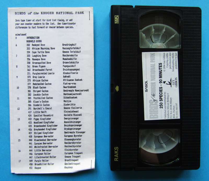 Birds of the Kruger National Park - VHS Video Tape (1994)