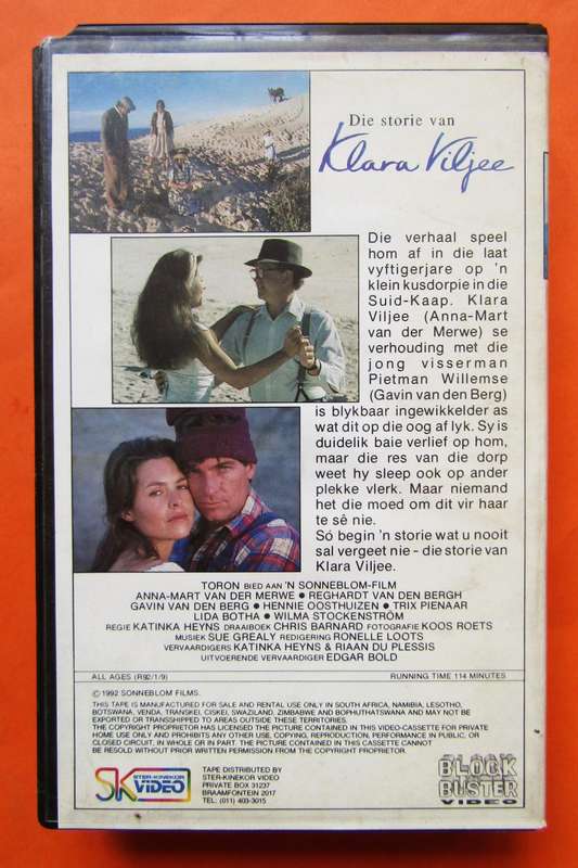 Die Storie van Klara Viljee - Movie VHS Tape (1992)