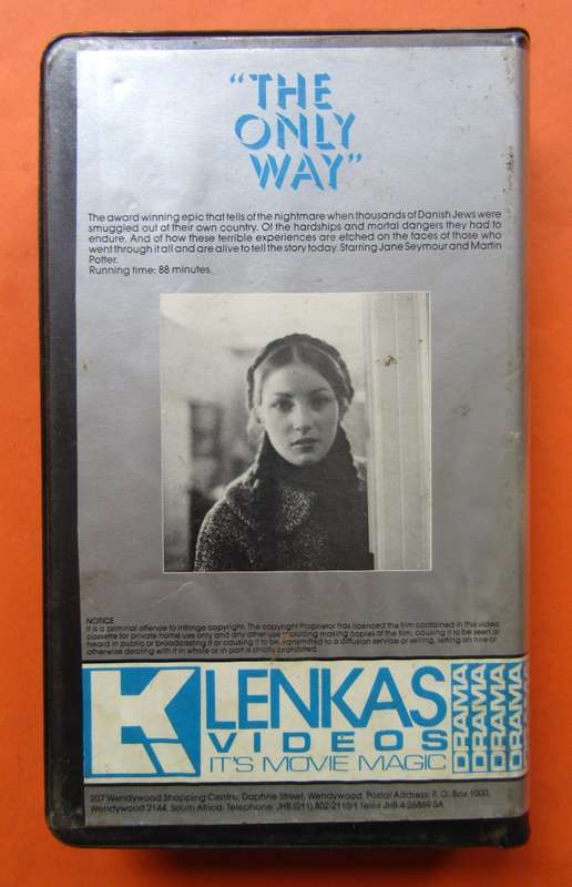 The Only Way - Jane Seymour - War Movie VHS Tape (1970)