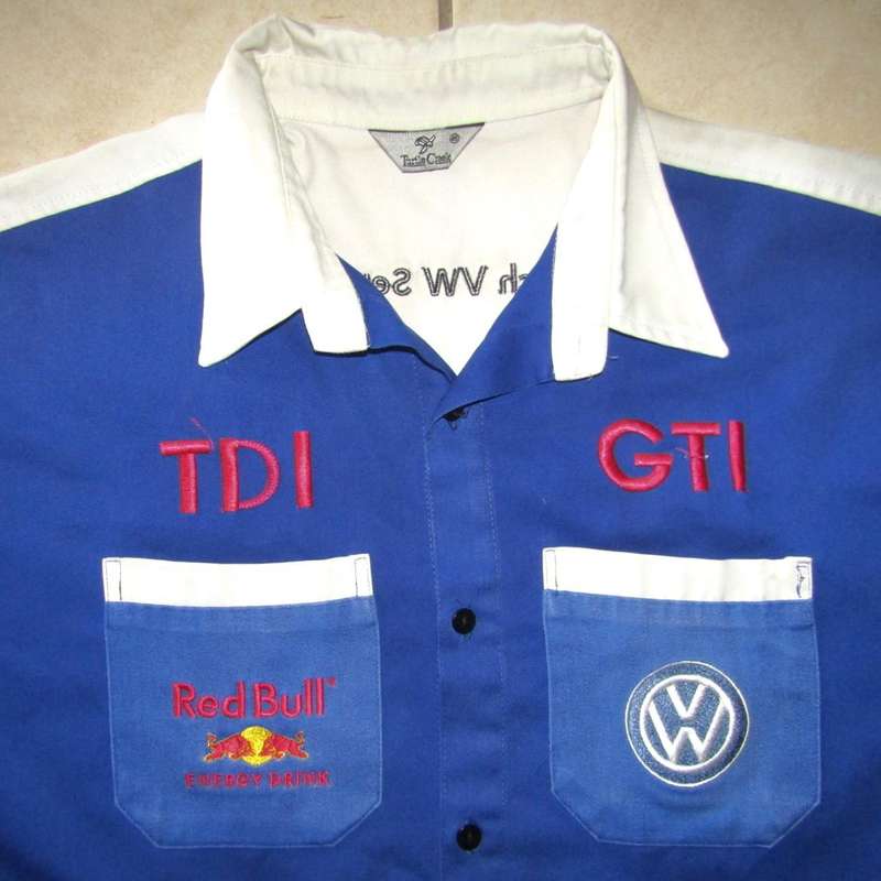 Old Red Bull Volkswagen Motors Shirt - Size 4XL