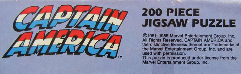 1988 Captain America Jigsaw Puzzle
