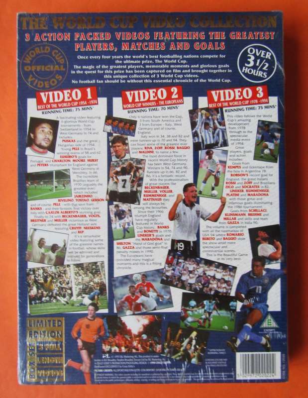 The Exclusive World Cup Video Collection - Sealed Triple VHS Tape Box Set