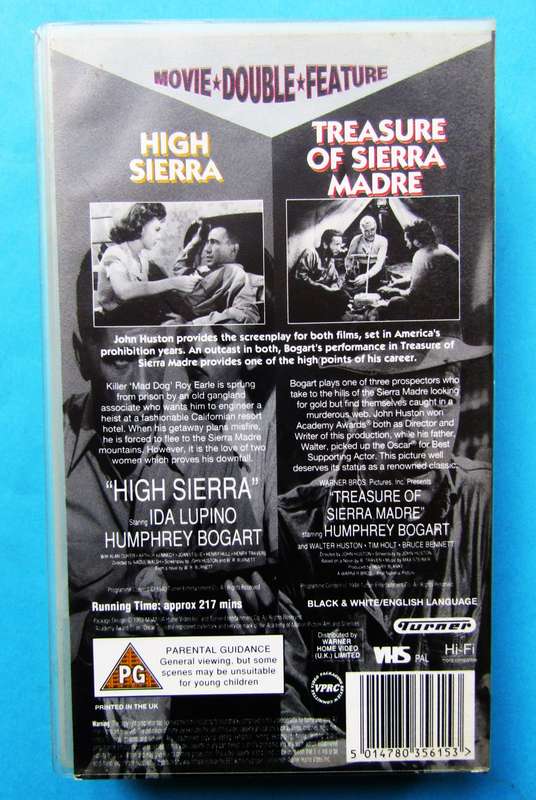 Humphrey Bogart - Double Movie VHS Tape (1993)