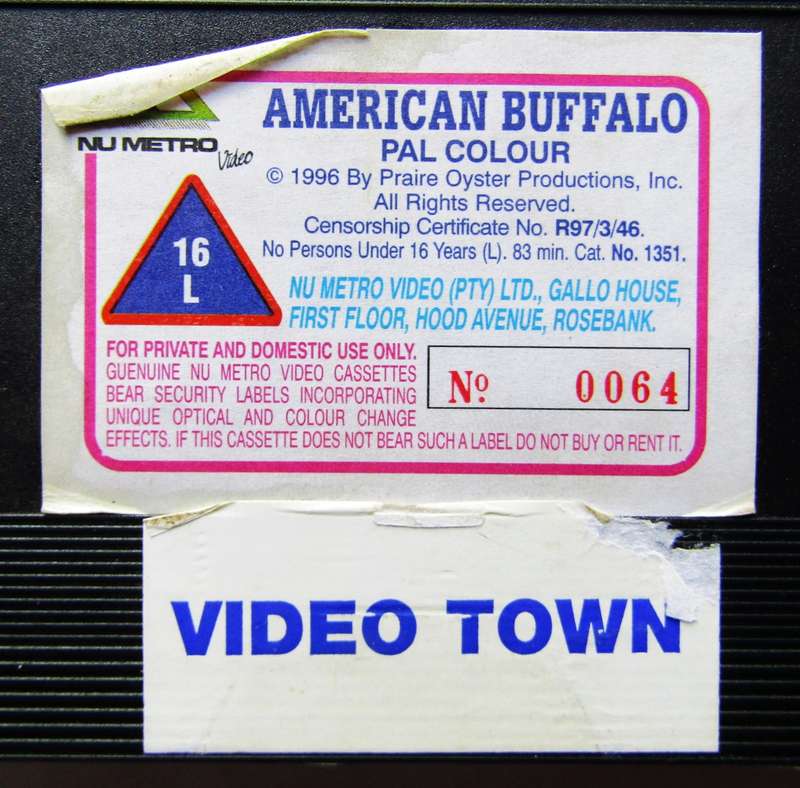 American Buffalo - Dustin Hoffman - Movie VHS Tape (1996)
