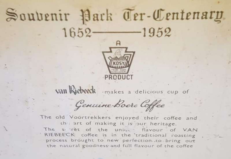 1652 - 1952 Jan van Riebeeck 300 Year Coffee Tin