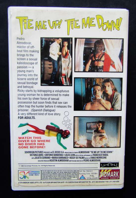 Tie Me Up! Tie Me Down! - Dark Comedy Movie VHS Tape (1993)
