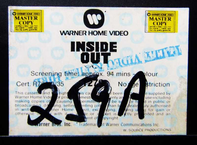 Inside Out - Telly Savalas - Movie VHS Tape (1984)