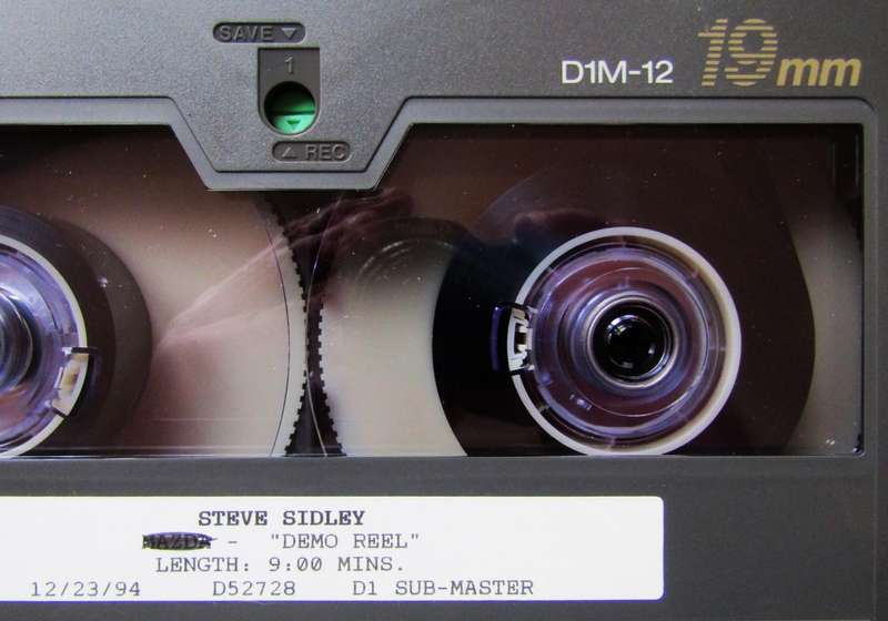 Large Sony D1M-12 19mm Video Cassette