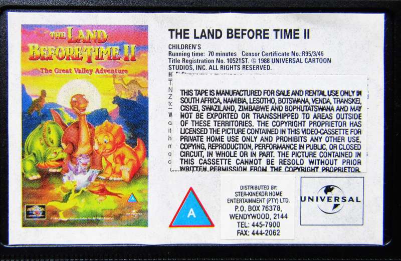 The Land Before Time II - VHS Video Tape (1988)
