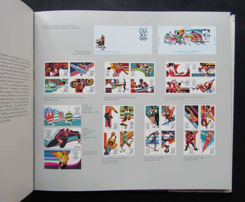 1984 United States Postal Service Olympic Golden Moments - Hardcover Book with Stamps