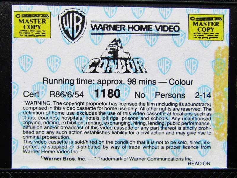 El Condor - Jim Brown - Movie VHS Tape (1986)