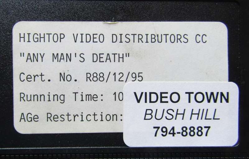 Any Man's Death - Movie VHS Tape (1991)
