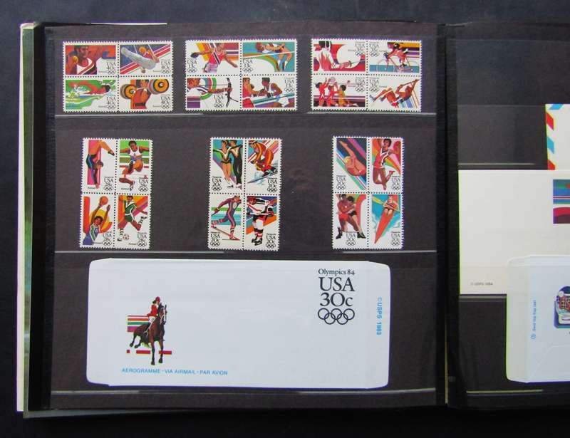 1984 United States Postal Service Olympic Golden Moments - Hardcover Book with Stamps