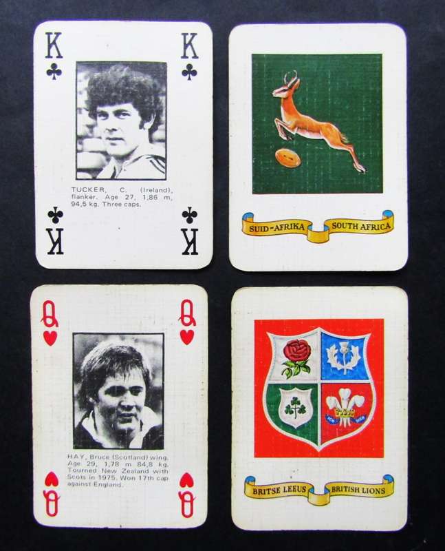 1980 Springboks vs British Lions - Double Pack of Rugby Cards