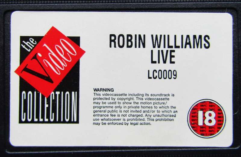 Robin Williams Live - Comedy VHS Tape (1992)