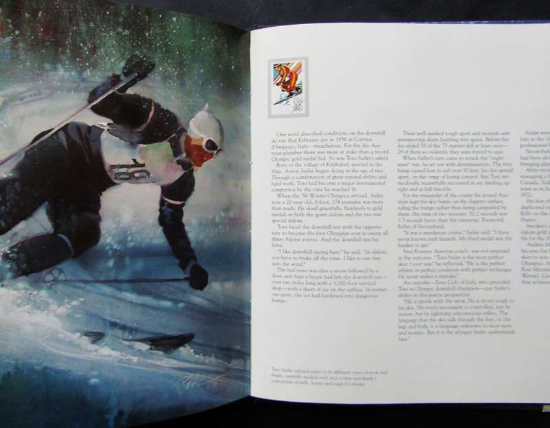 1984 United States Postal Service Olympic Golden Moments - Hardcover Book with Stamps