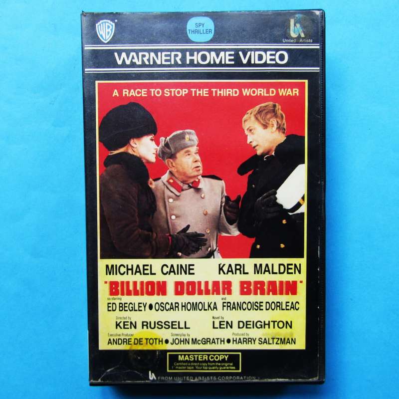 Billion Dollar Brain - Michael Caine - Spy Movie VHS Tape (1985)
