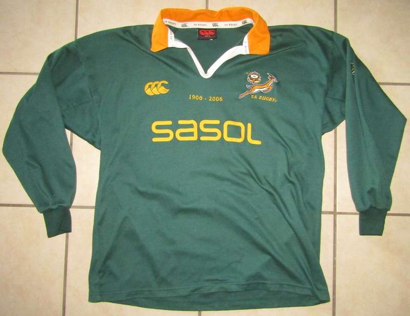 1906 - 2006 Long Sleeve Springbok Rugby Jersey - XL Size