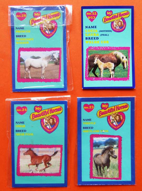 4 My Beautiful Horses Cards from the 90's