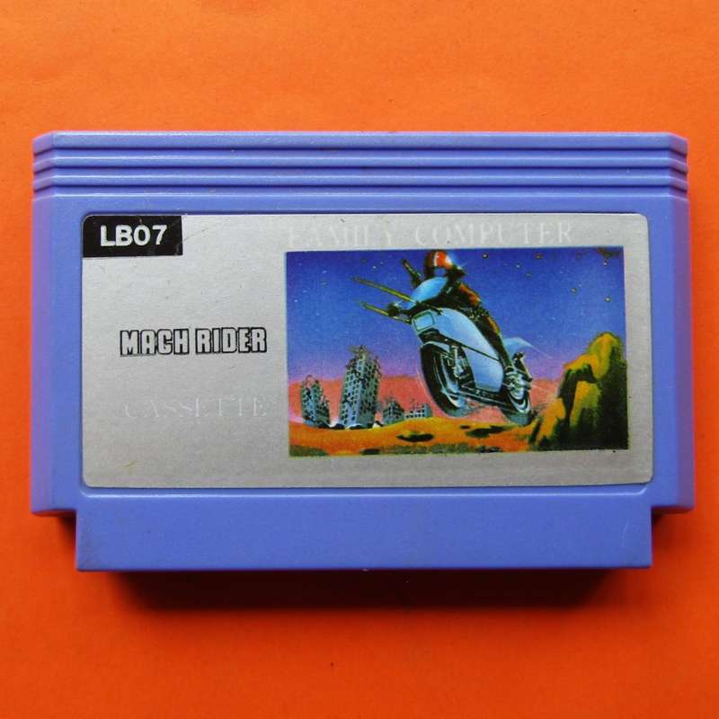 Old Mach Rider - 8 Bit TV Game Cartridge