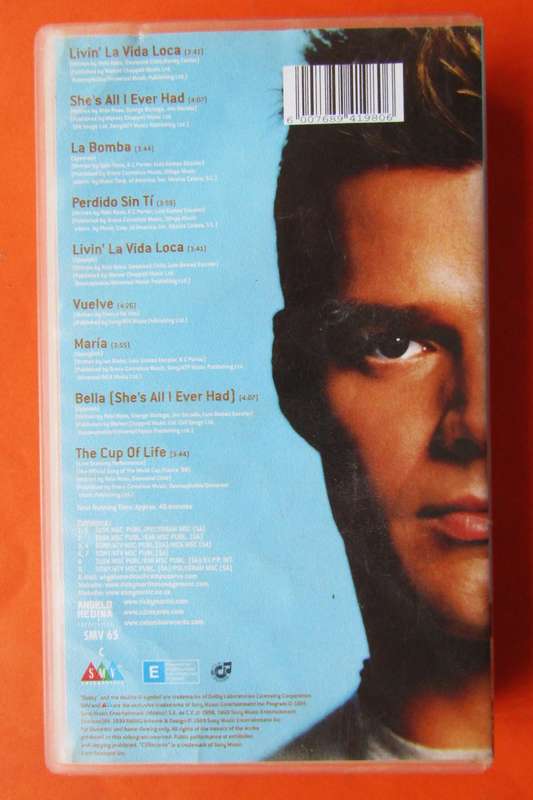 Ricky Martin Video Collection - VHS Tape (1999)