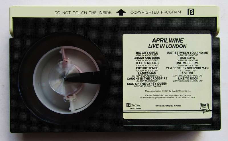 April Wine - Live in London - Betamax Video Tape (1981)