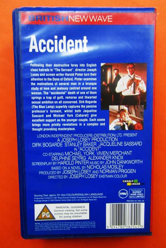 Accident - Dirk Bogarde - Movie VHS Tape (2000)