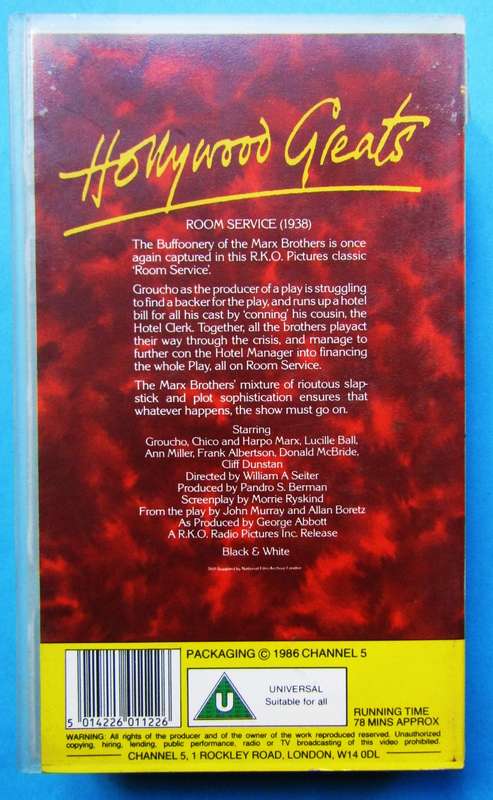 Room Service - Movie VHS Tape (1986)
