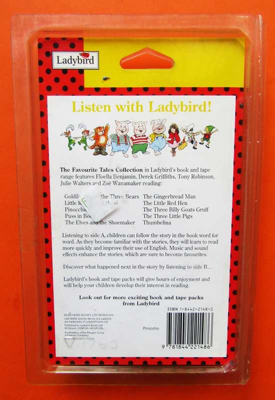 NEW Sealed - Pinocchio - Book and Cassette Tape
