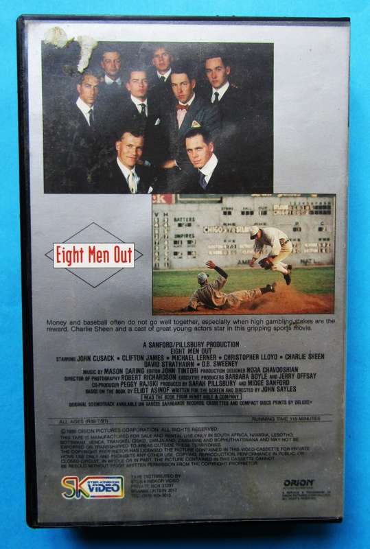 Eight Men Out - John Cusack - Movie VHS Tape (1988)